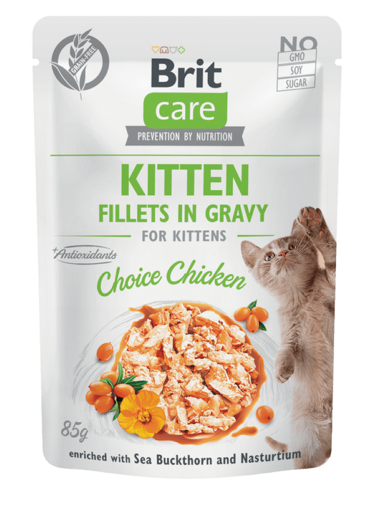 Brit Care Cat Kitten. Fillets in Gravy Choice Chicken