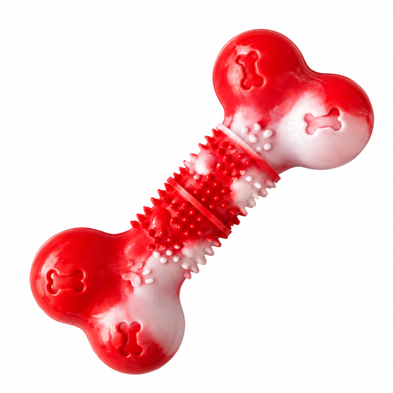 Jouet à mâcher en forme d'os  — Rouge