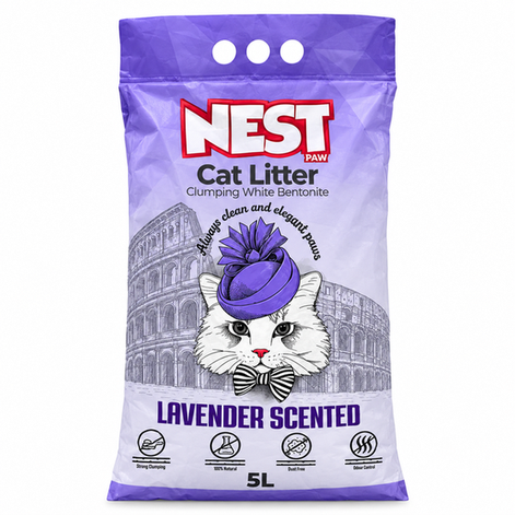 Litière pour chat Nest Paw 5L — Parfum Lavande