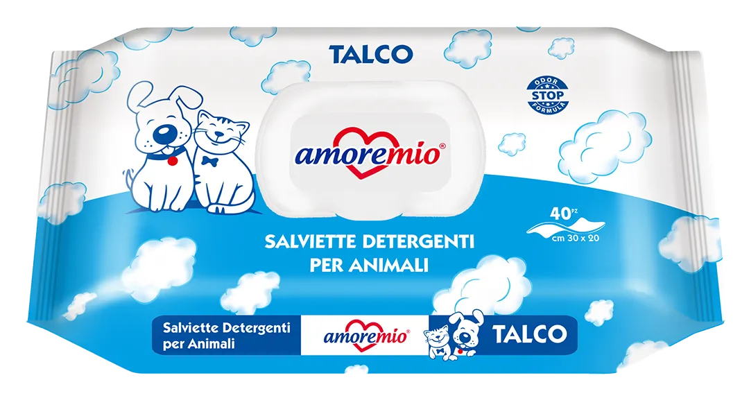 Lingettes Parfumées Amoremio pour Chien et Chat