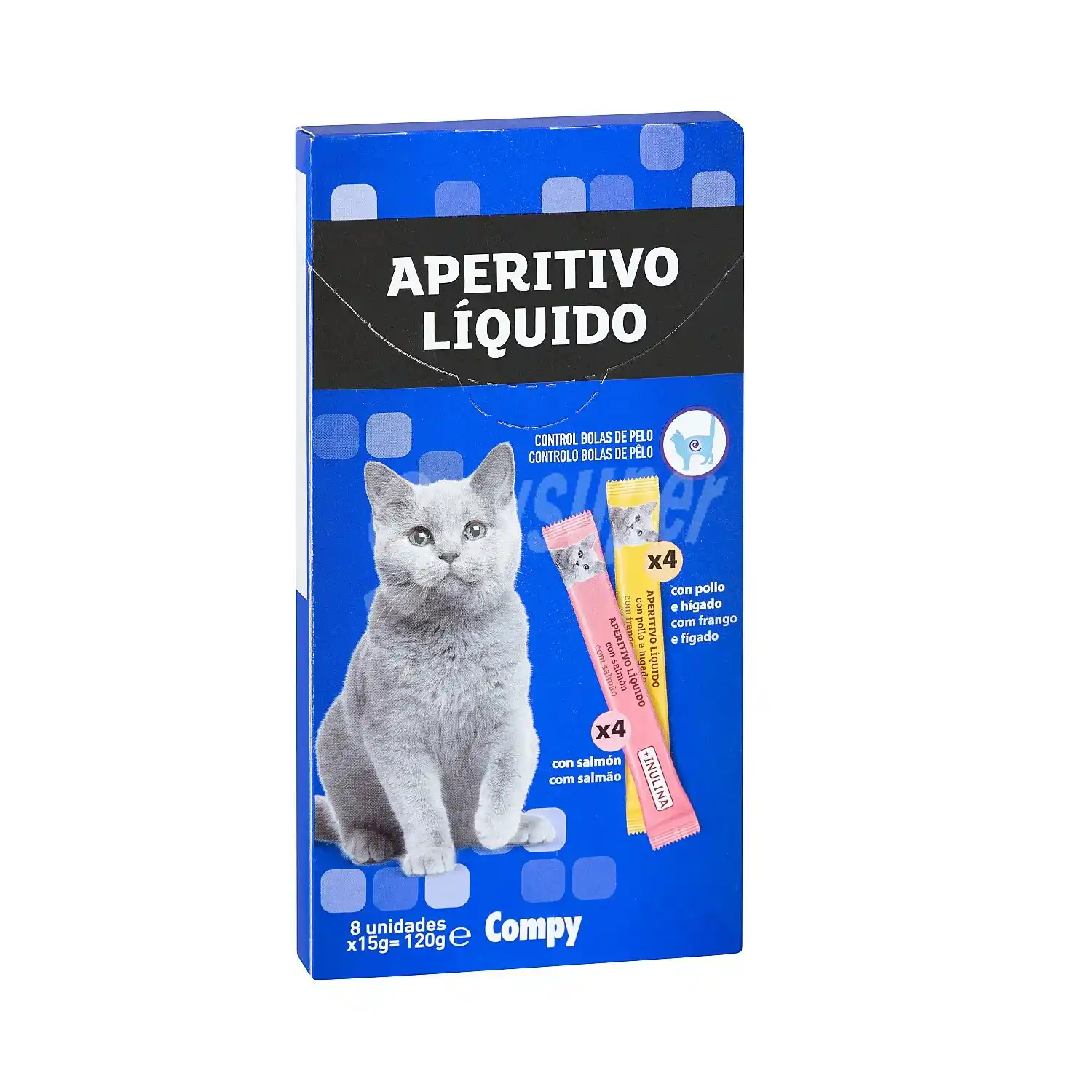 Compy Friandises Liquides Contrôle Boules de Poils 8x15g
