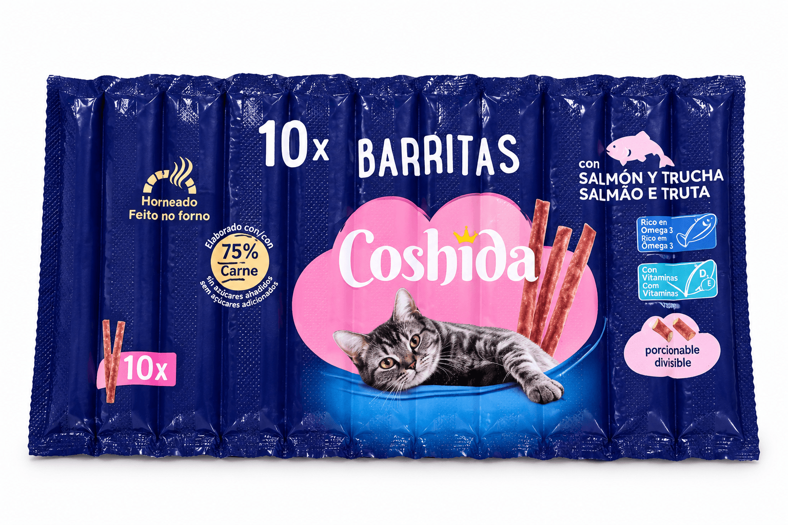 Coshida Barritas Friandises Saumon et Truite x10