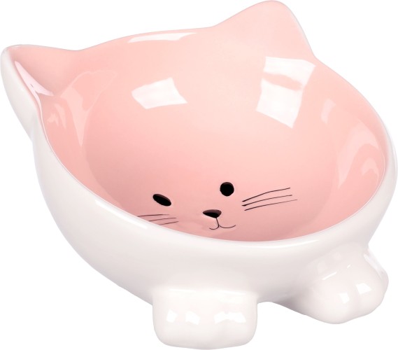 Gamelle Céramique Flamingo pour Chat — Tête de Chat Rose