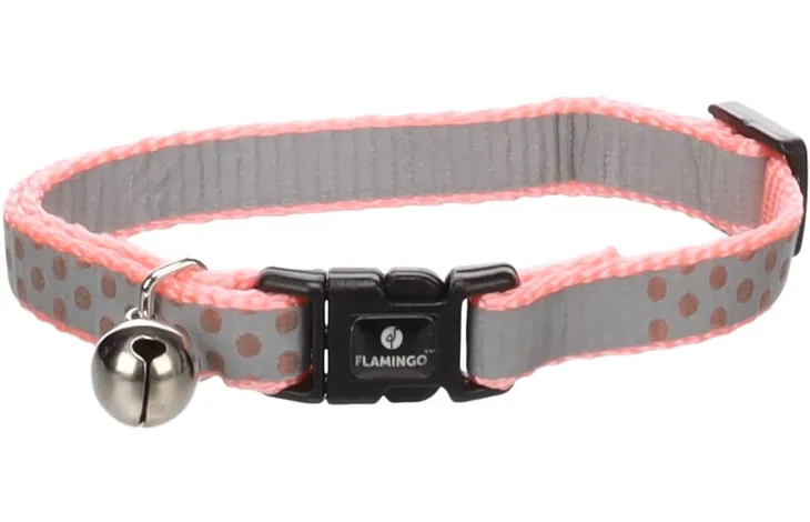 Collier Réfléchissant Flamingo pour Chat avec Clochette 20-34cm — image 2