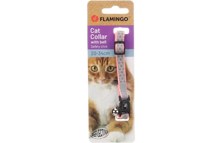 Collier Réfléchissant Flamingo pour Chat avec Clochette 20-34cm — image 3