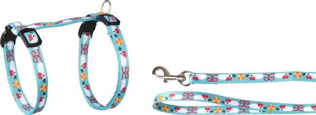 Harnais et Laisse Flamingo pour Chat — Motif Souris