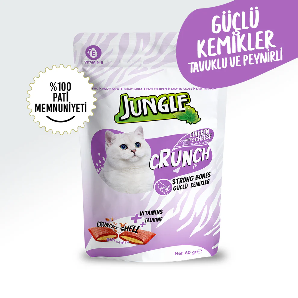 Jungle Crunch Friandises Poulet et Fromage 60g