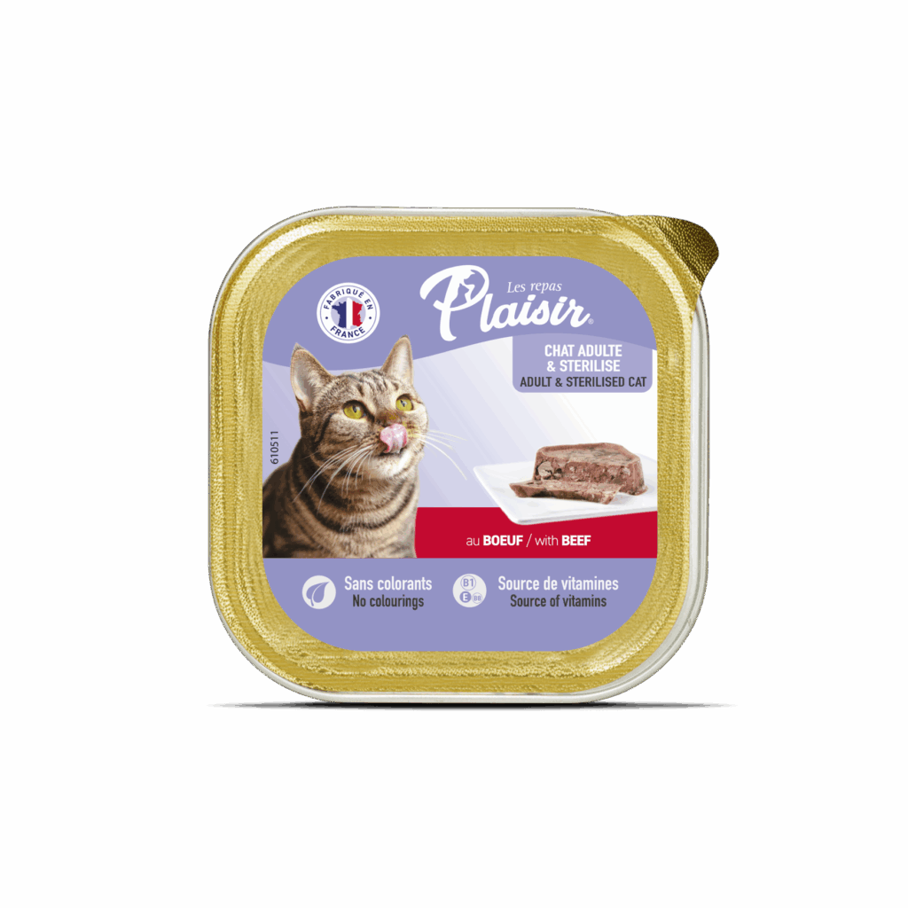 Pâtée pour chat Plaisir — au Boeuf