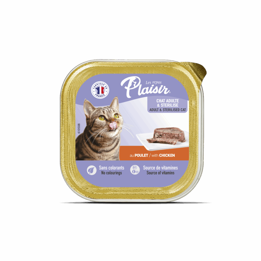 Pâtée pour chat Plaisir — au Poulet