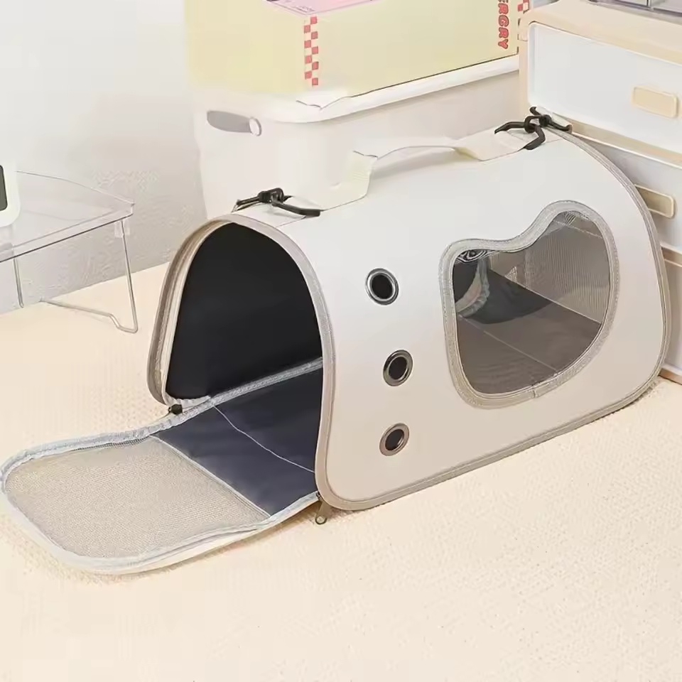Sac de Transport Pliable pour Chat avec Fenêtre Panoramique — image 3