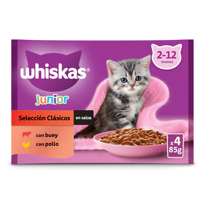 Whiskas Junior Sélection Classiques en Sauce 4x85g