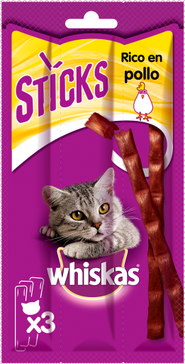 Whiskas Sticks Friandises au Poulet x3
